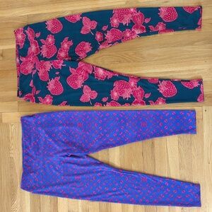 LuLaRoe Tall & Curvy Print Leggings Bundle of Two Size L-XL / 12-18